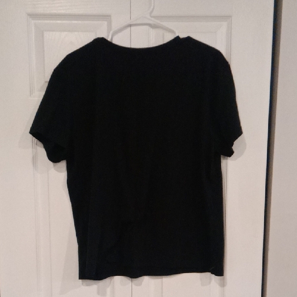 Modern Lux Black 'Savage' Tee with Floral Accents - Picture 6 of 6